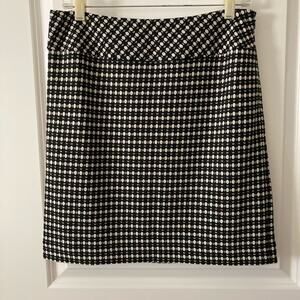 Loft Career Black and White Pencil Skirt Size 6